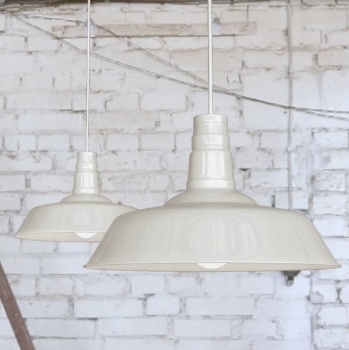 Argyll Industrial Pendant Light Clay White Cream